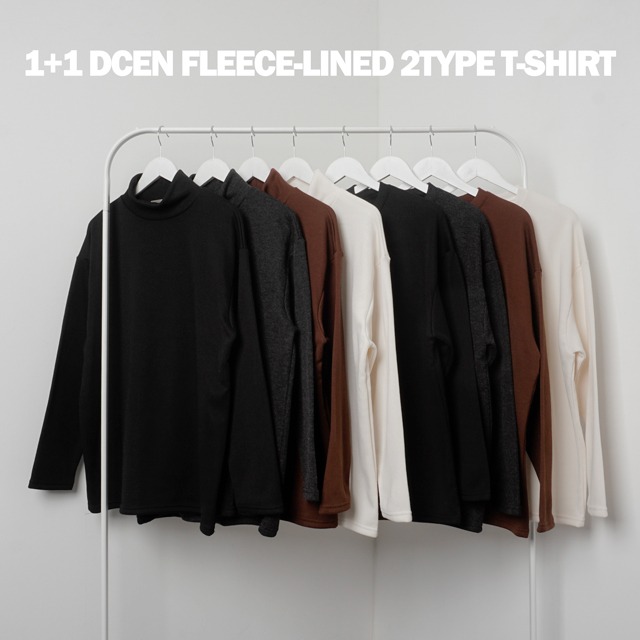 [1+1]디센 기모 2TYPE 티셔츠(4color)